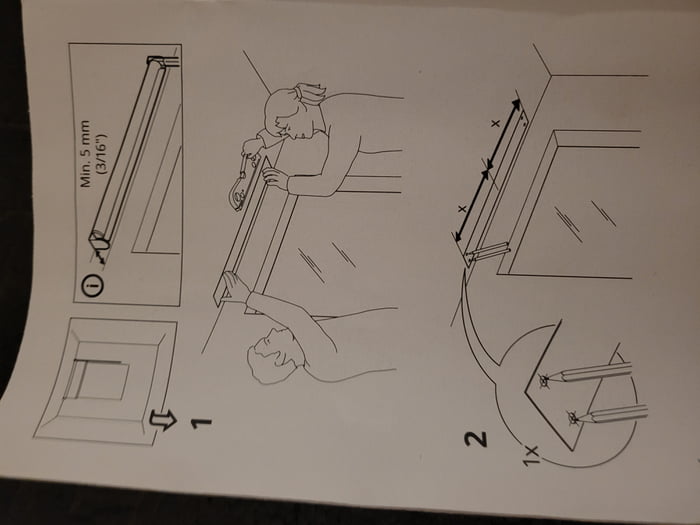 Ikea Installation instructions to install blinds on the ceiling. What ...