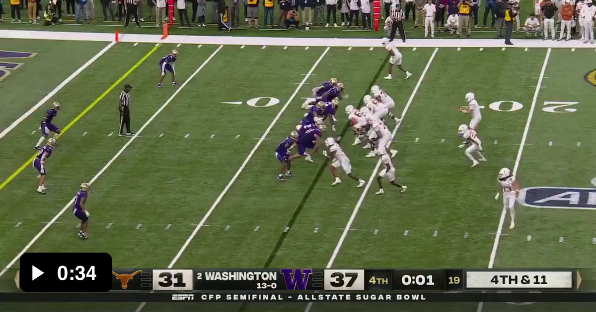 Washington holds on at the end to beat Texas 3731 to advance to the