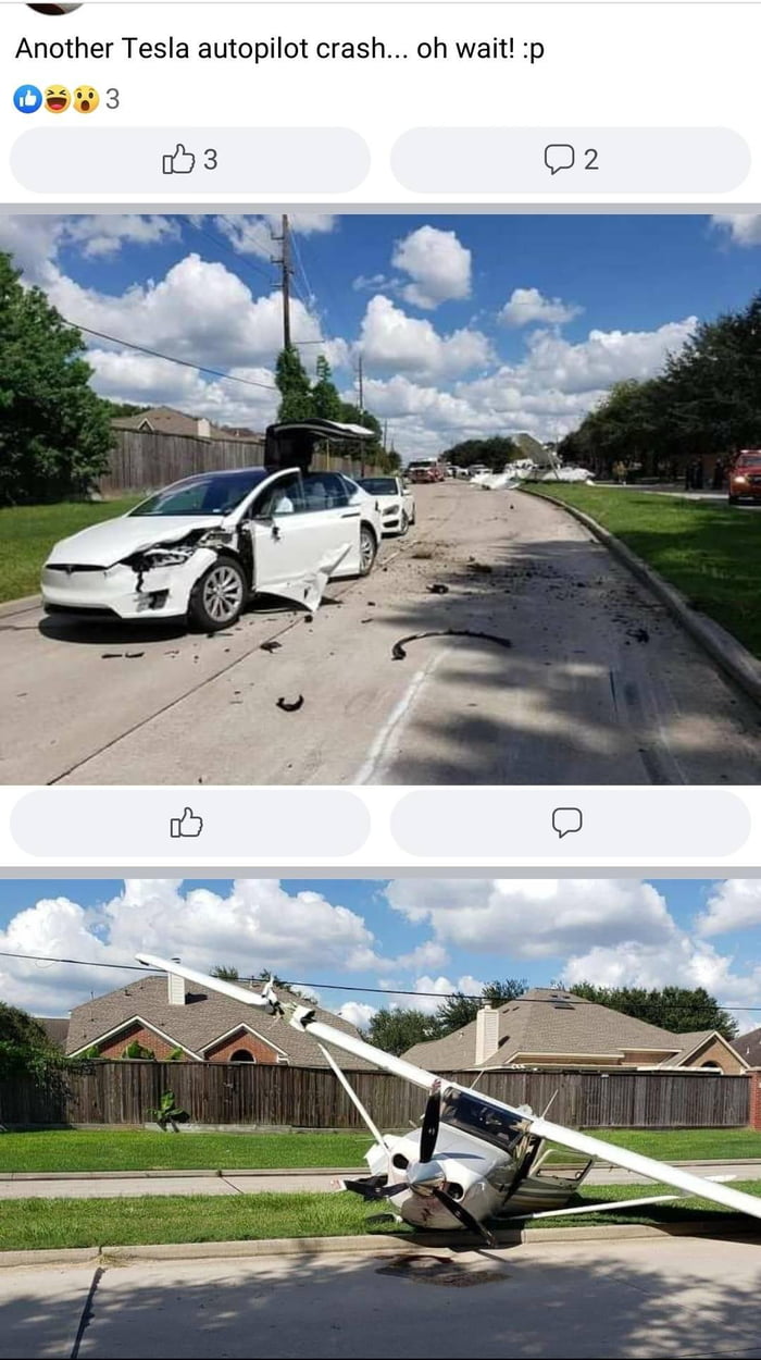 Autopilot crash. 9GAG