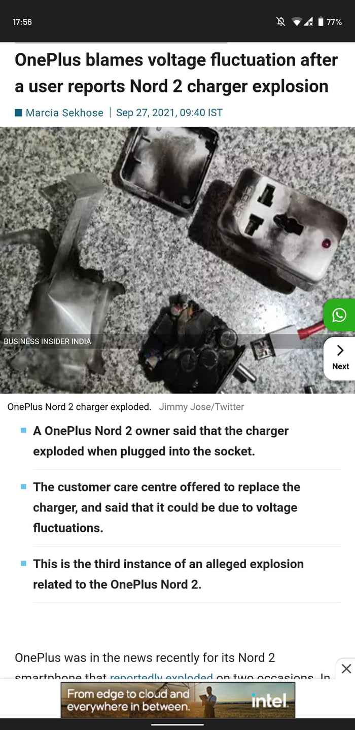 1st the phones were exploding, now chargers are exploding too.. OnePlus