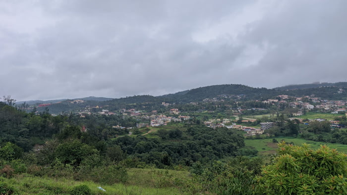 View of Madikeri from stone hill. - 9GAG