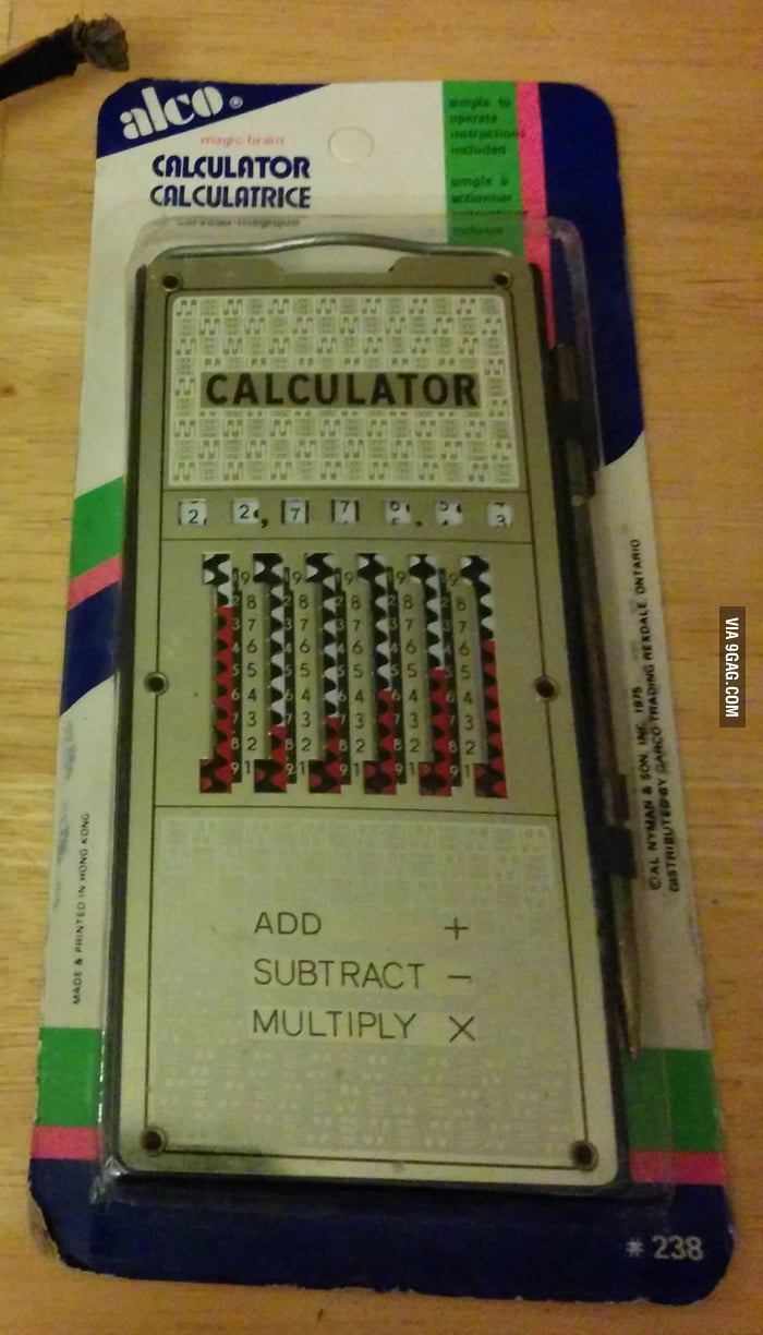 Found a nonelectronic calculator 9GAG