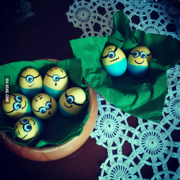 My minions easter eggs! Happy Easter - 9GAG