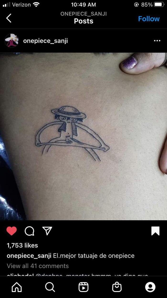 Luffy From One Piece Tattoo 9gag