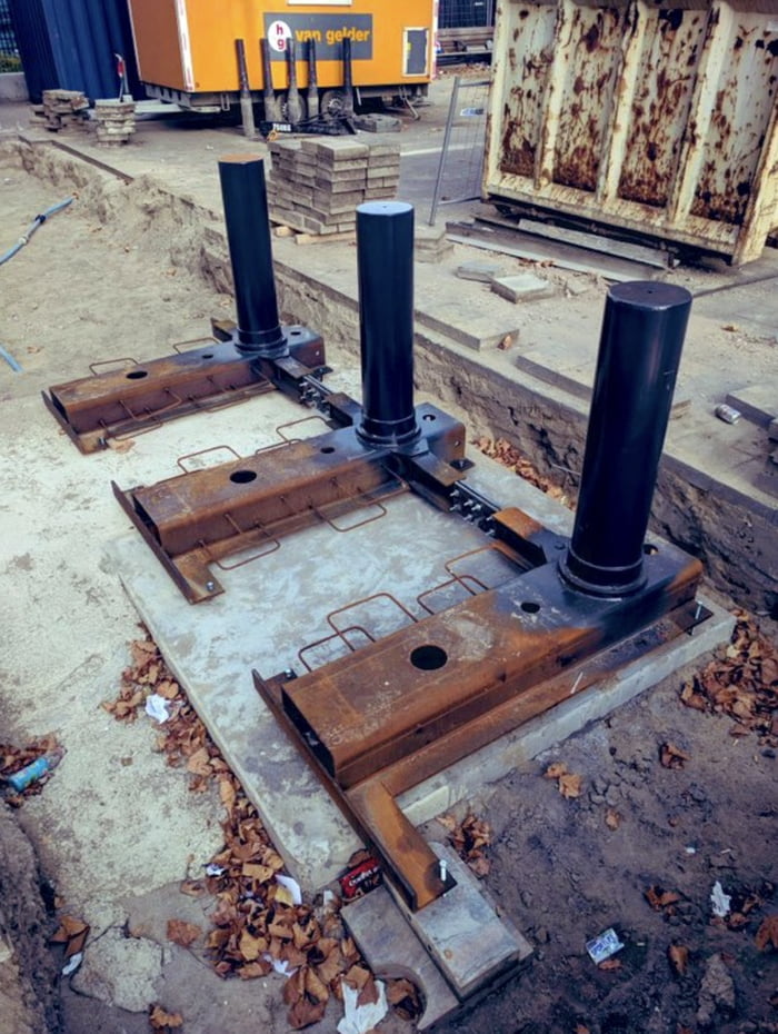 What give a bollard the strength to stop a car 9GAG