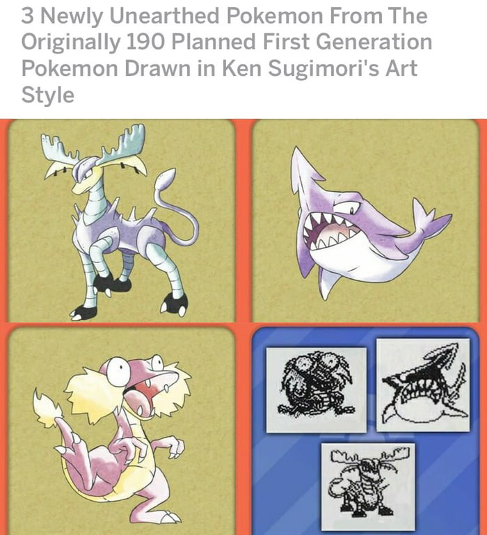 Unreleased First Gen Pokemon Drawn Mock Ups By Artist Ken Sugimkon Awesome Stuff Would Looks So Cool 9gag