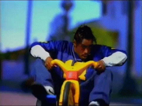 Coolio on a Big Wheel from the 1, 2, 3, 4 (Sumpin New) Music Video - 9GAG