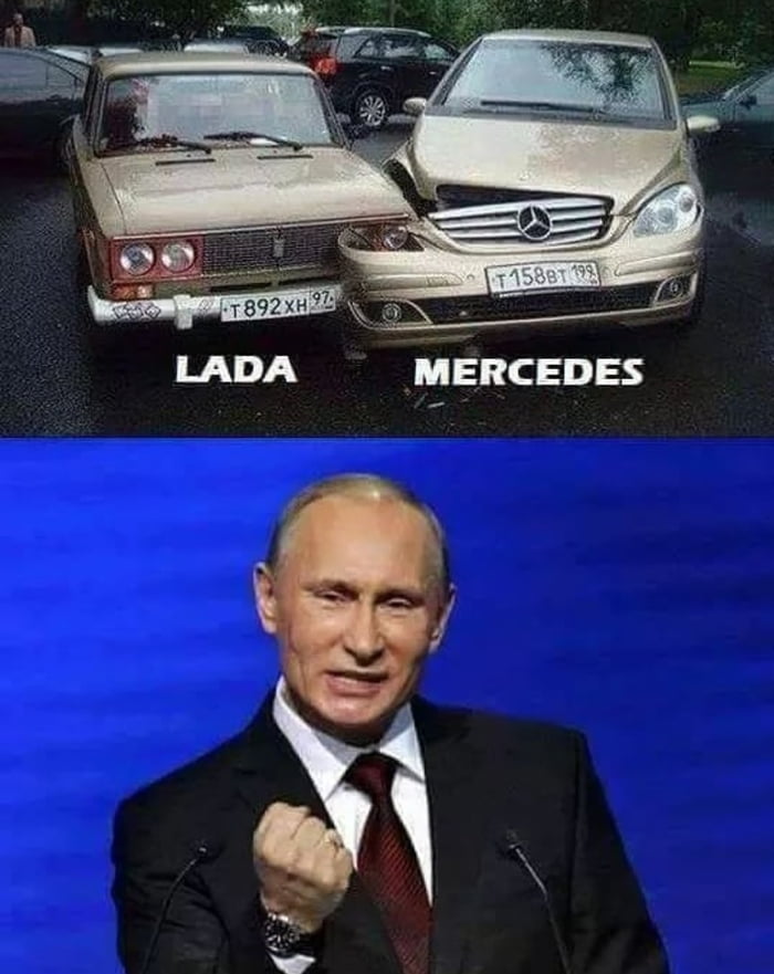 лада и мерседес мем