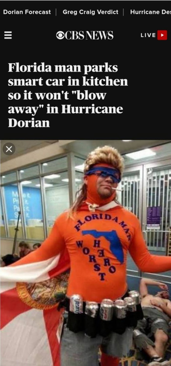 Florida Man Hurricane Meme
