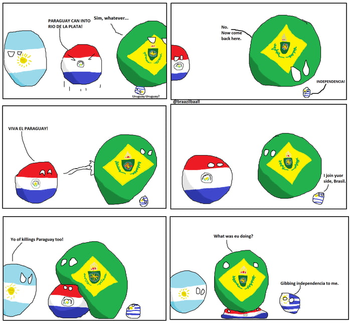 Paraguay War in countryballs - 9GAG