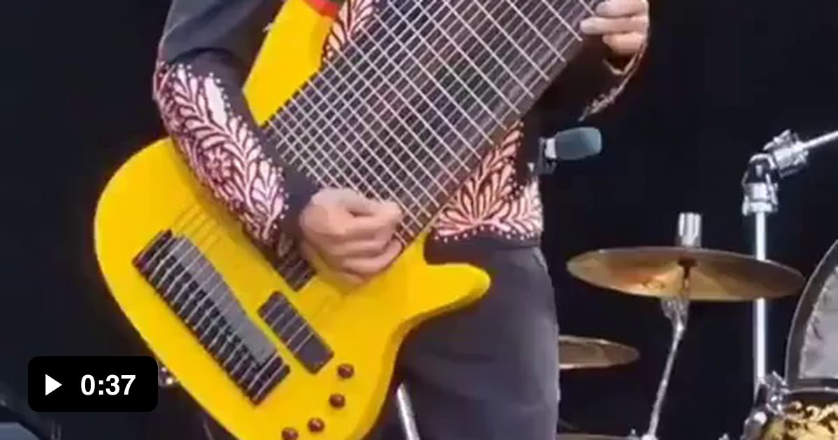 Of a 17 string guitar played by Elwood Francis. 9GAG