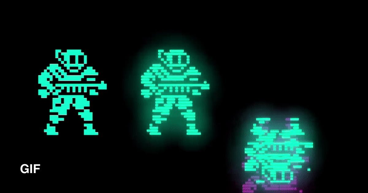 Dude with a shotgun (24x30px, monochrome, 2 frames). Almost all sprite