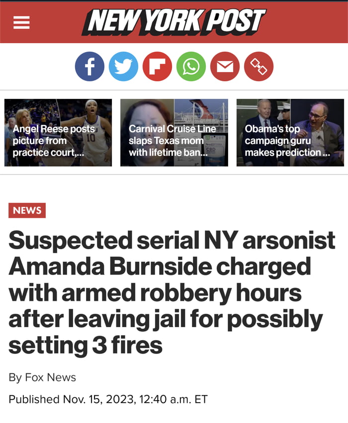 How are those bail laws working out for you NY? Or maybe it's the