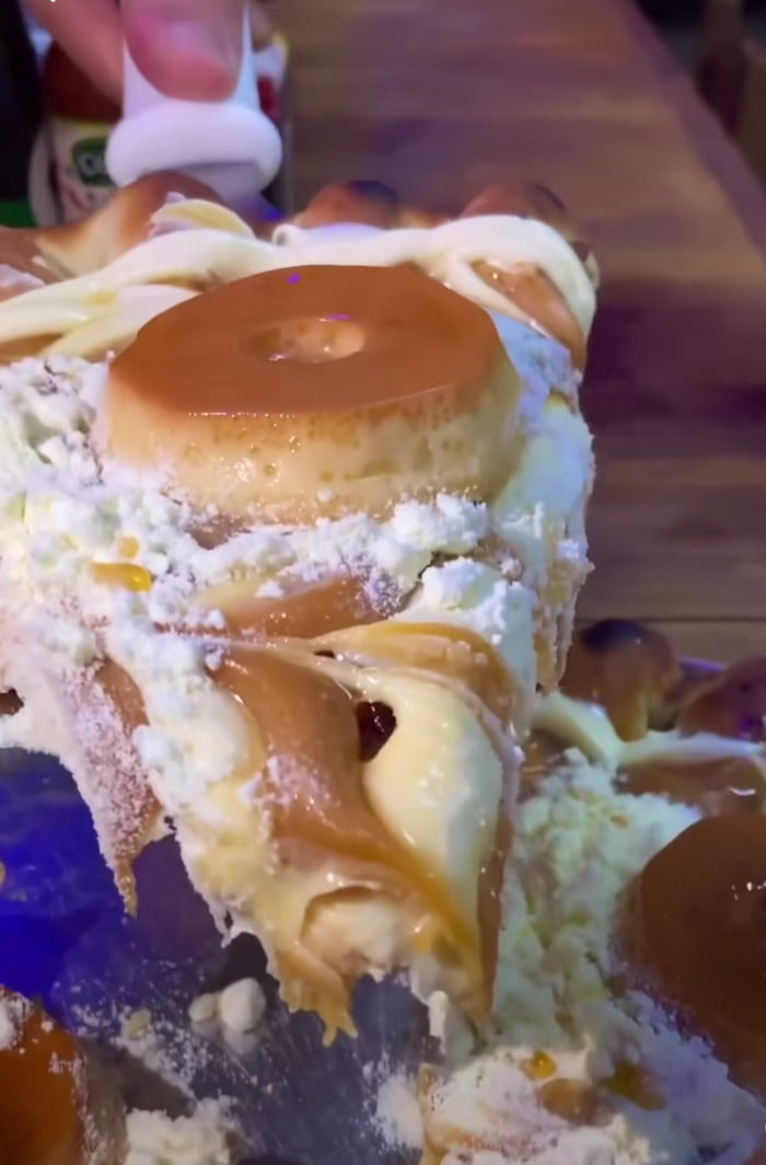 Condensed milk, powdered milk and pudding Pizza 9GAG