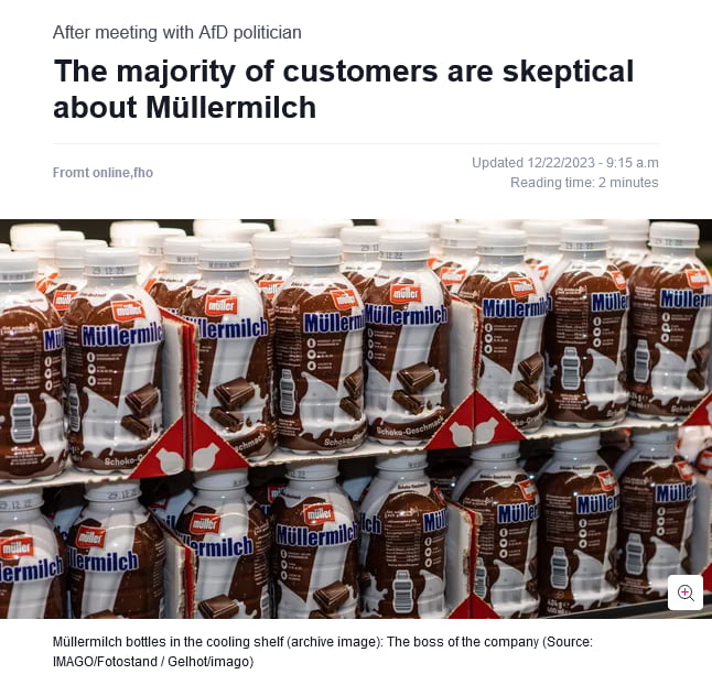 Germany has a huge producer of Milk Products, who said, that he's ...