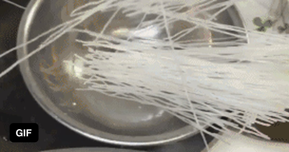 Deep frying vermicelli noodles 9GAG