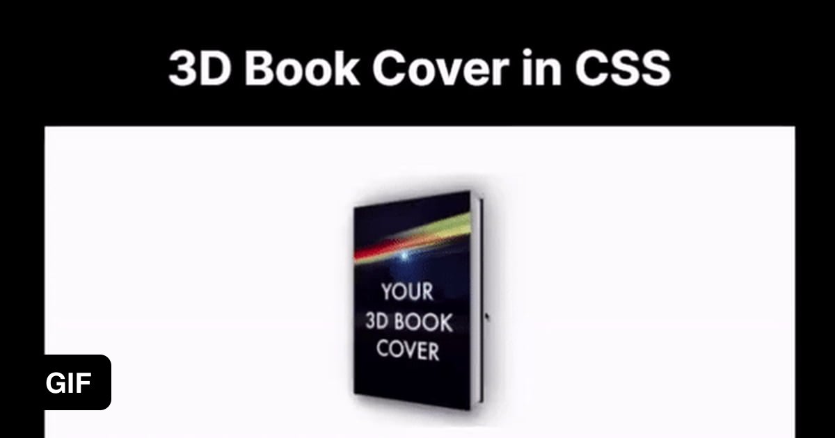 3D Book Cover in CSS - 9GAG