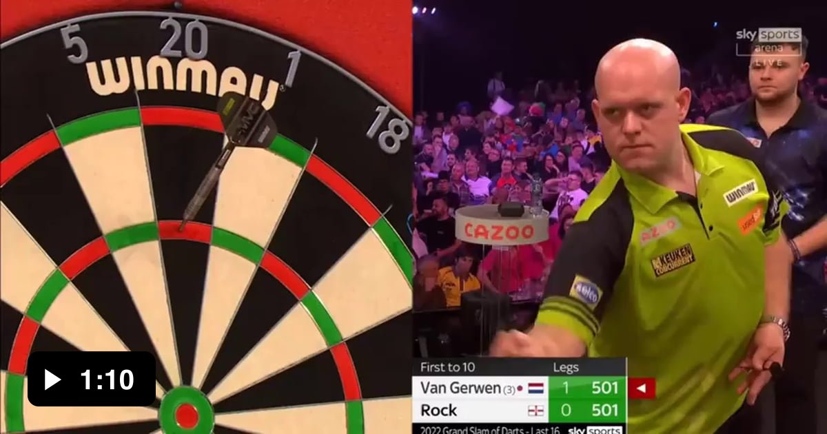 22 Year Old Josh Rock Hits a 9 Darter at the PDC Grand Slam of Darts 9GAG