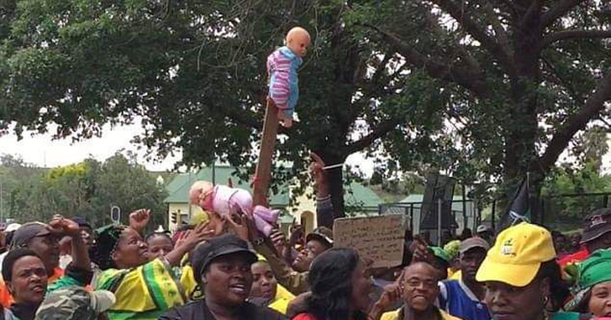 ANC rally nearing election day. Advocating the killing of white babies ...