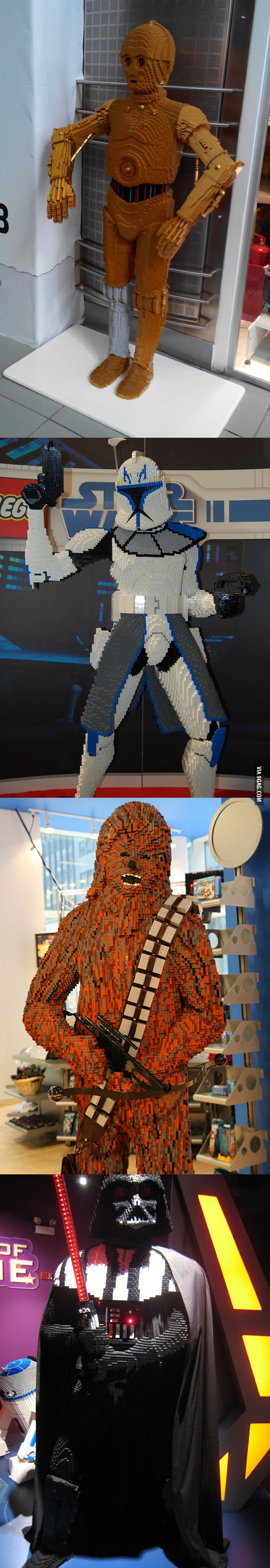 Lego Unveils Life-Sized 'Star Wars' Characters - 9GAG