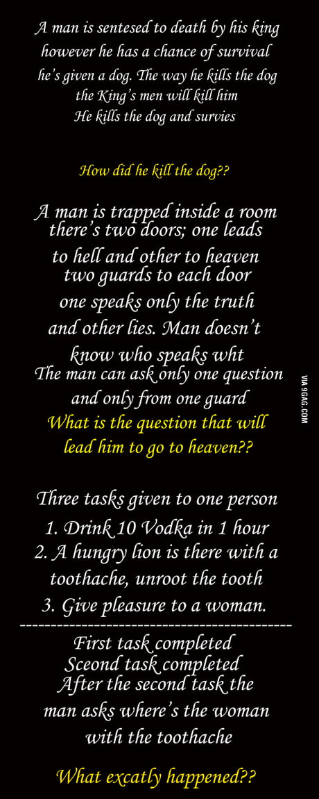 So I Heard You Guys Like Riddles 9gag