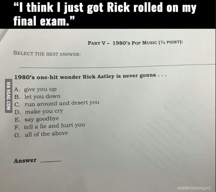 Rick Roll Fail - 9GAG