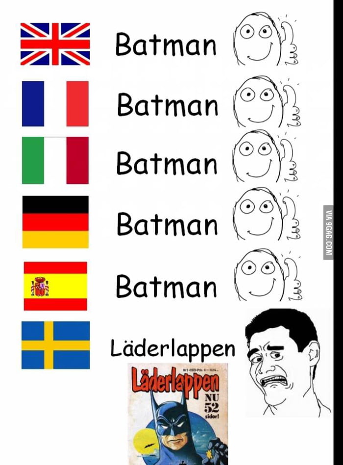 Batman in Swedish <3 - 9GAG