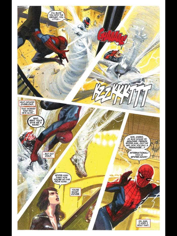 The 2013 graphic novel Spider-Man: Family Business may be the basis for the  new Far From Home film: they even use those words in panel 4. - 9GAG