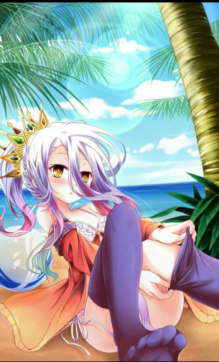 Shiro changing of stockings :) ( no game no life ) - 9GAG