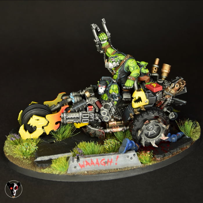 Finished my Deffkilla Wartrike for my ice orks today! : r/Warhammer40k