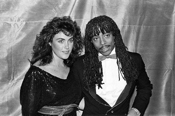 Laura Branigan and Rick James at the Frankie Crocker Awards at The ...