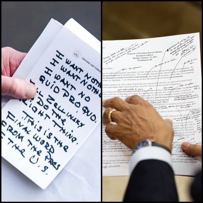Trump vs Obama speech notes - 9GAG