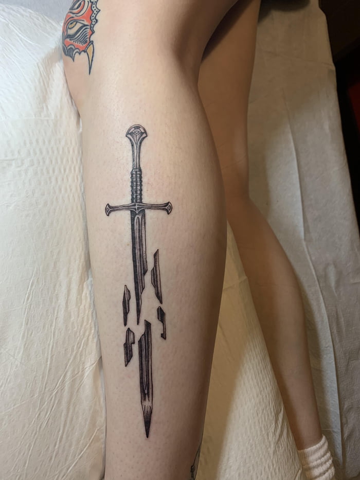 𝐌𝐞𝐡𝐦𝐞𝐭 𝐌𝐞𝐭𝐢𝐧 on Instagram The Lord of the Rings  Narsil sword  realistic thelordoftherings narsil sword tattoo blackwork tattoos  tattooed tattooer