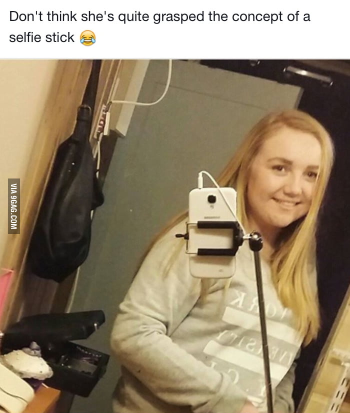 Selfie Stick Fail 9gag 