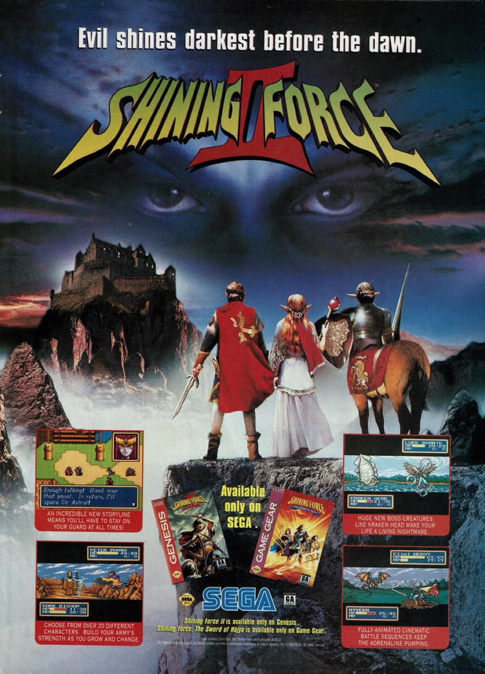 Shining Force Ii Sega Genesis Ad Gag