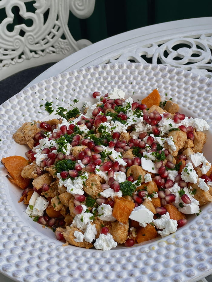 Moroccan sweet potato salad w cinnamon/cumin/honey and paprika dressing ...