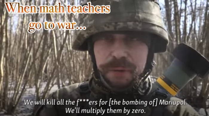 Ukraine war math professor. - 9GAG