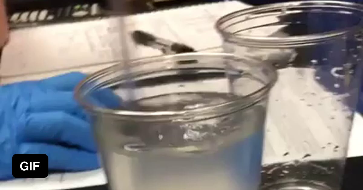 Reaction known as 'The Iodine Clock Reaction' 9GAG