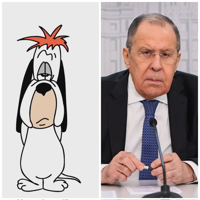 The beloved animated character Droopy the Dog has filed a lawsuit against  Russia's foreign minister Sergey Lavrov for impersonating him on public  appearances - 9GAG