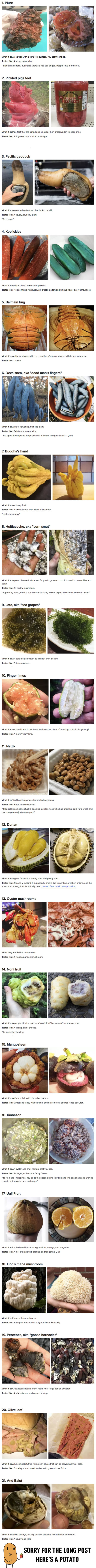 21 Bizarre-Looking Foods That’ll Make Picky Eaters Squirm