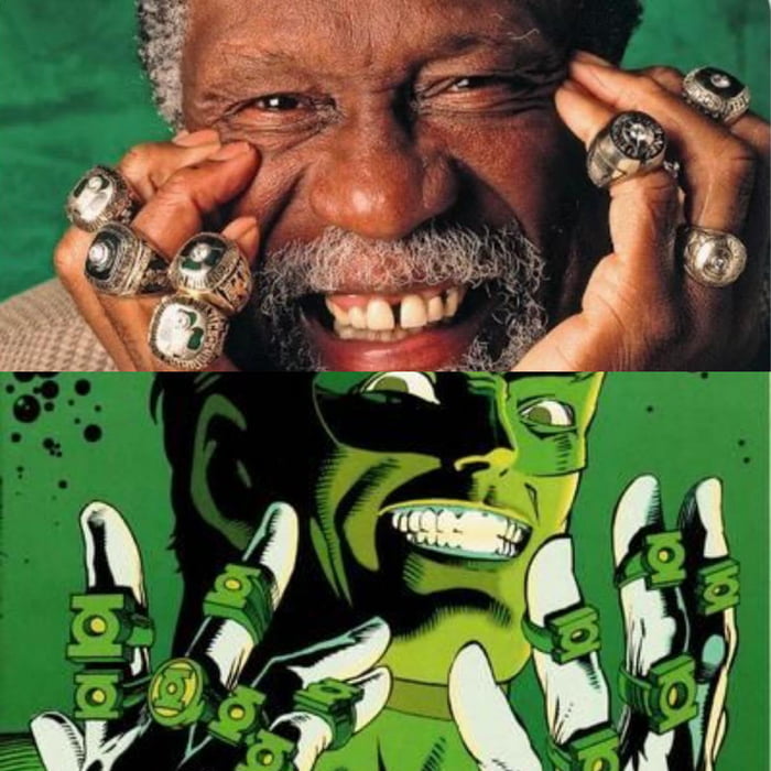 The NBA's Bill Russell looks like Hal Jordan after he destroyed the ...
