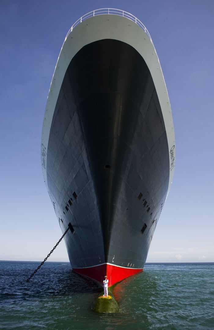 Queen Mary II! This baby has diesel engines, gas turbines, produces