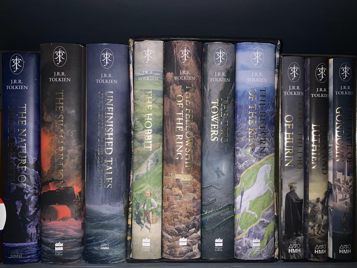 Quick glance at the spines of the recent Tolkien releases from the past ...