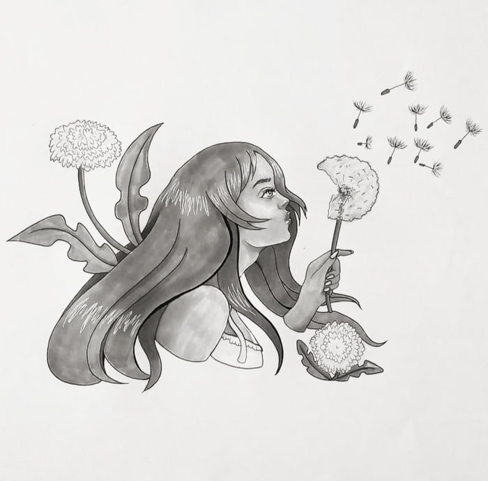 This is a drawing I made for a DTIYS challenge. Traditional art, I hope ...