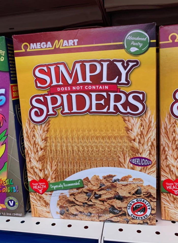 Simply (*does not contain) Spiders Cereal 9GAG
