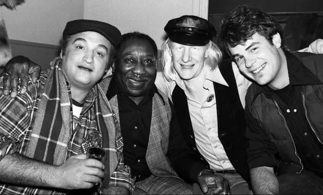 John Belushi partying with Muddy Waters, Johnny Winter and Dan Ackroyd