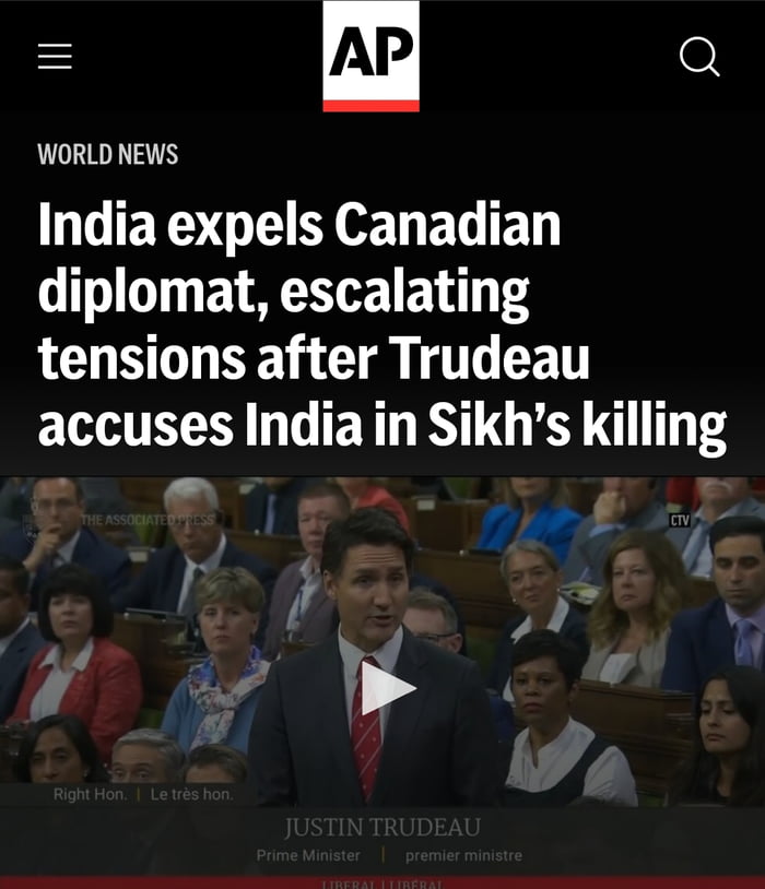 India Expels Canadian Diplomat Need To Leave India In 5 Days 9gag 3743