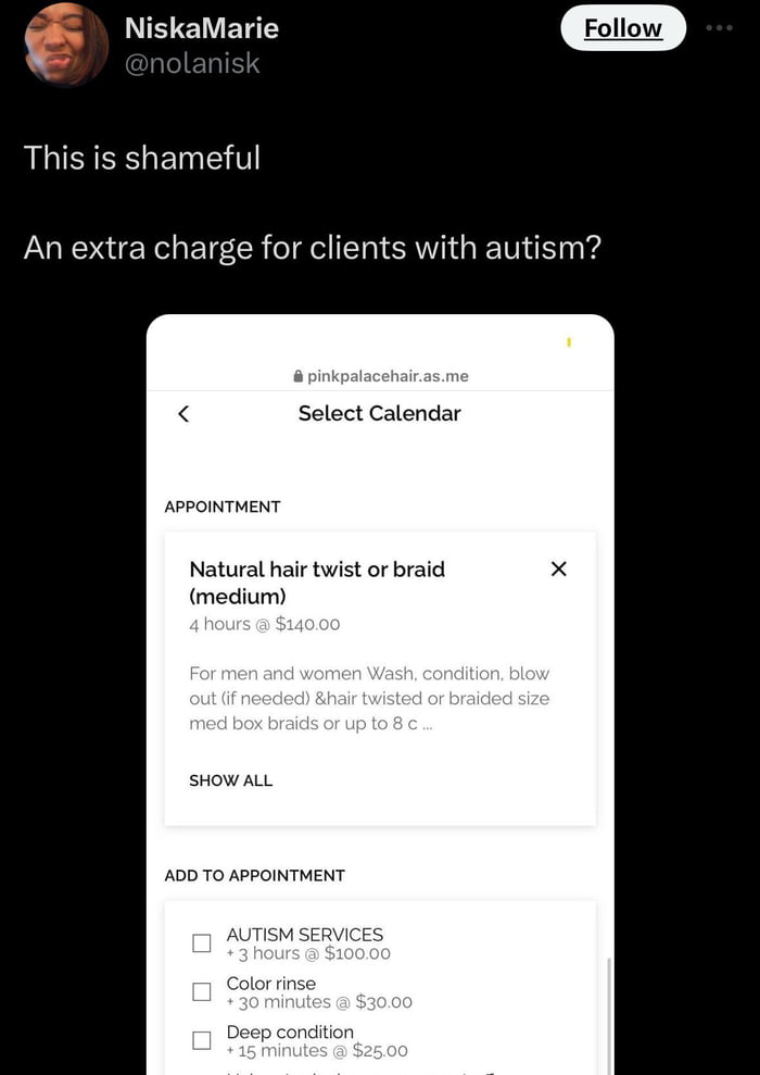 Charging more for disabled clients - 9GAG