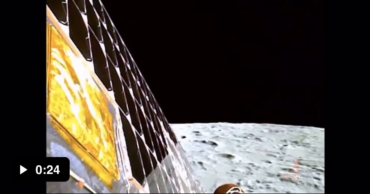 Footage of Moon surface taken by ISRO’s Chandrayaan 3 - 9GAG