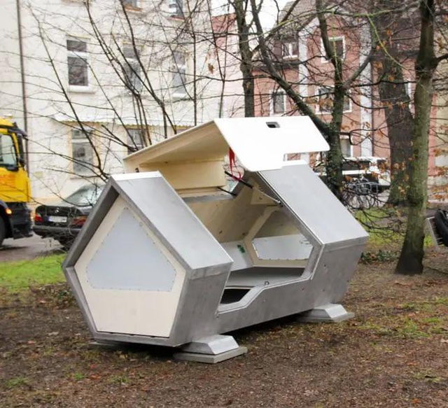 A German city has installed a number of sleeping pods for houseless ...